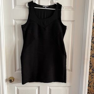 NY Collection Black Textured Tank dress